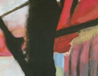 Landschaft mit schwarzem Bogen, Detail